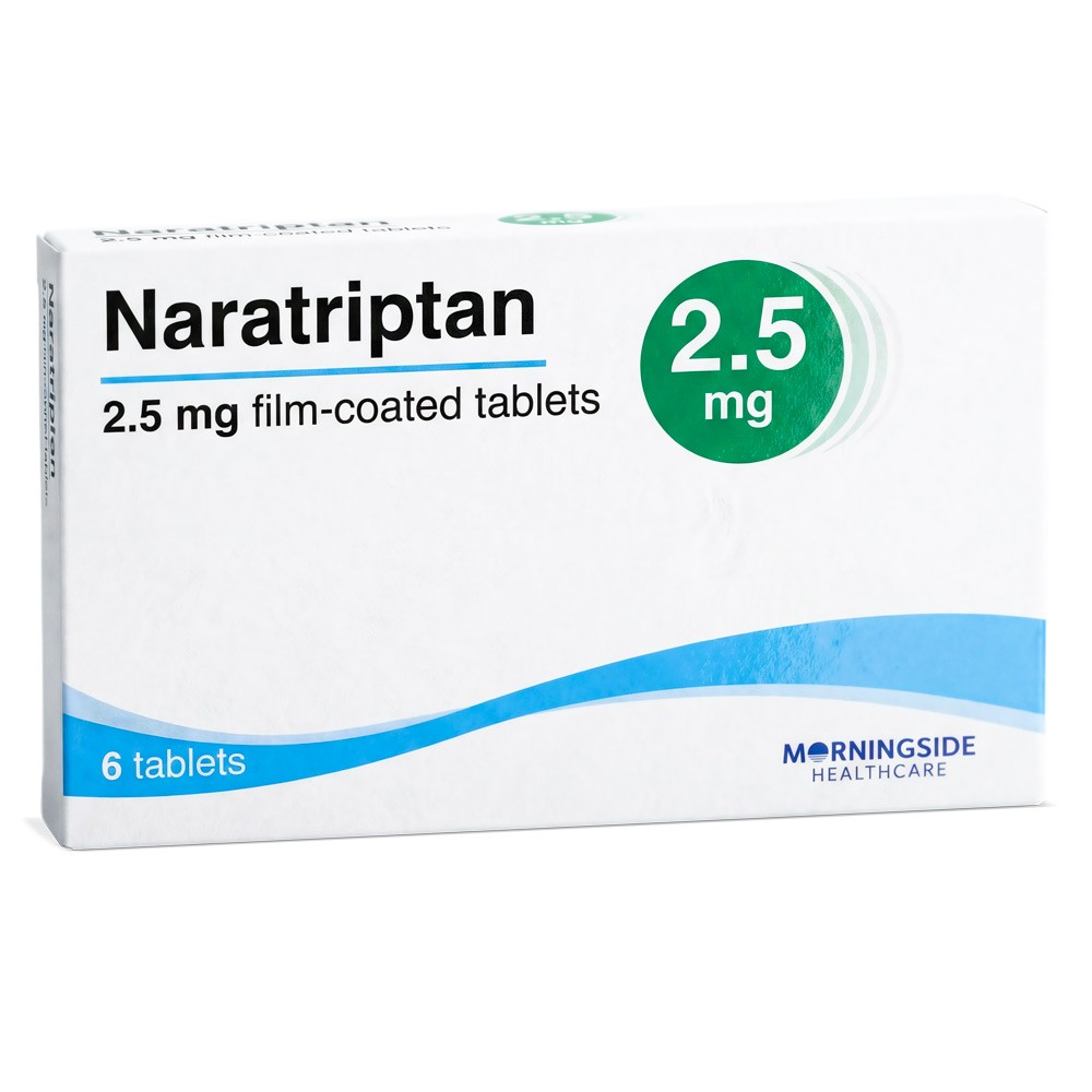 Naratriptan 2.5mg product packaging