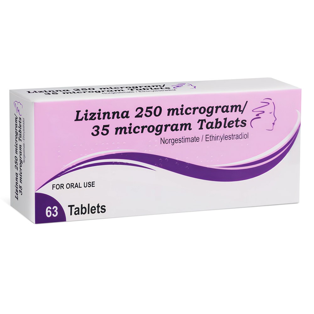 Lizinna 35mcg/250mcg product packaging