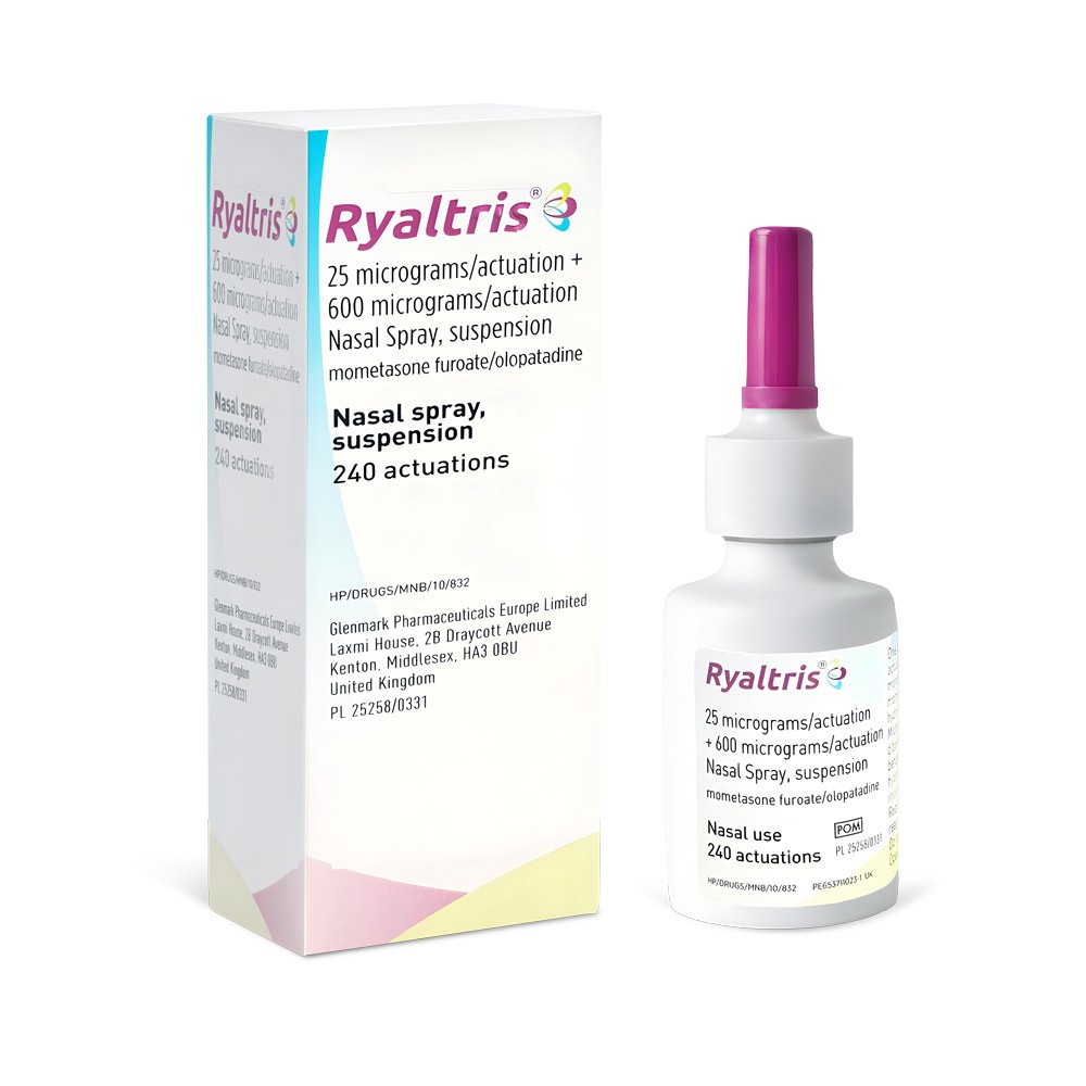 Ryaltris Combination spray product packaging