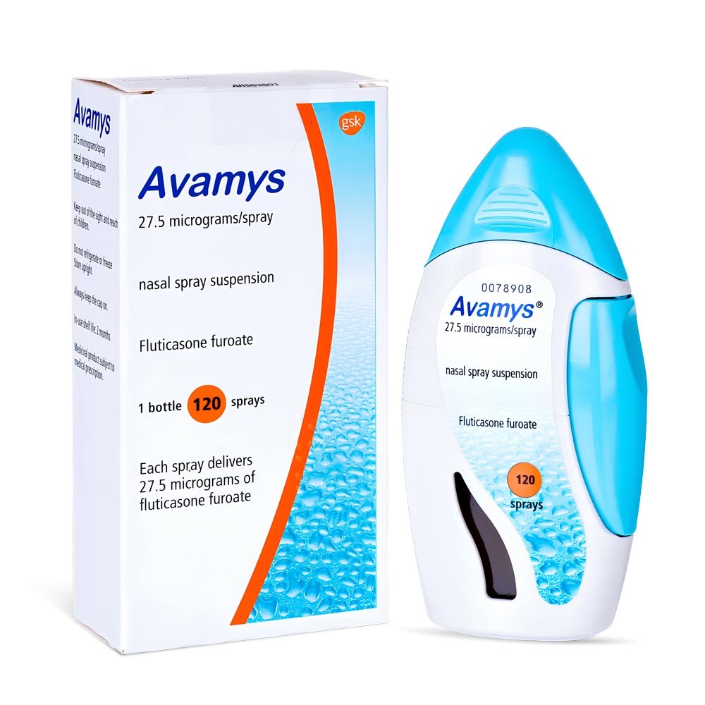Avamys Nasal Spray 27.5mcg product packaging
