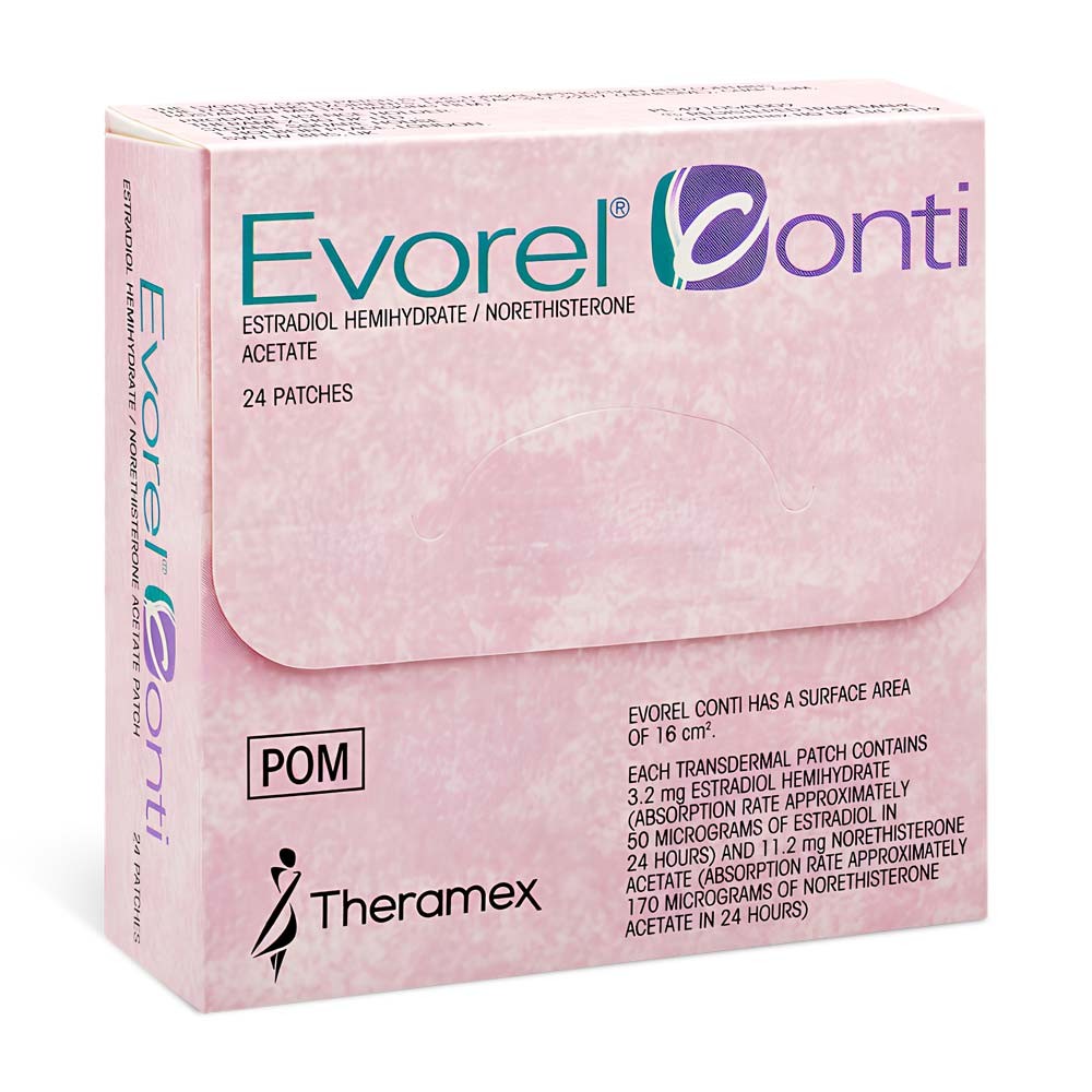 Evorel Conti 50/170mcg product packaging