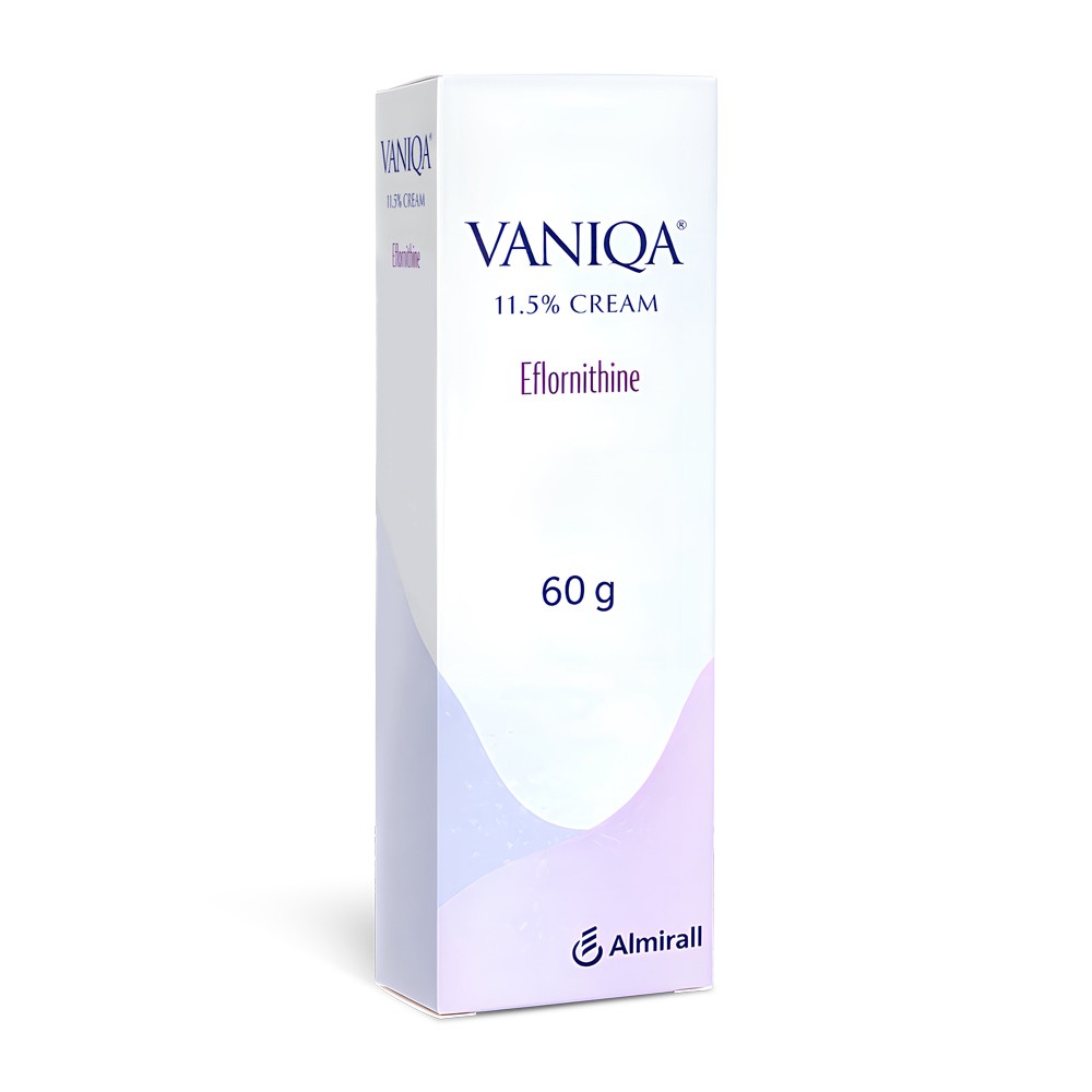 Vaniqa 11.5% product packaging