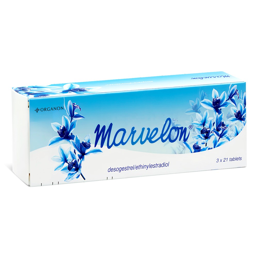 Marvelon 30mcg/150mcg product packaging