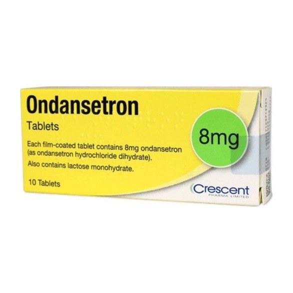 Ondansetron 8mg tablets product packaging