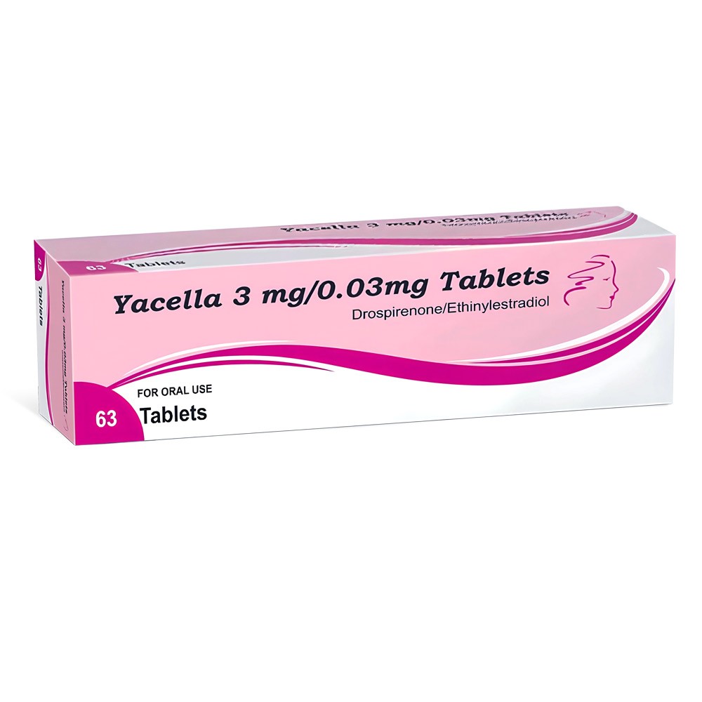 Yacella 20mcg/3mg product packaging