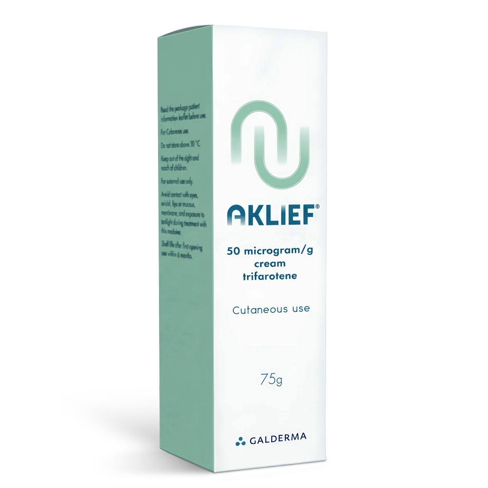 Aklief 50mcg/g product packaging