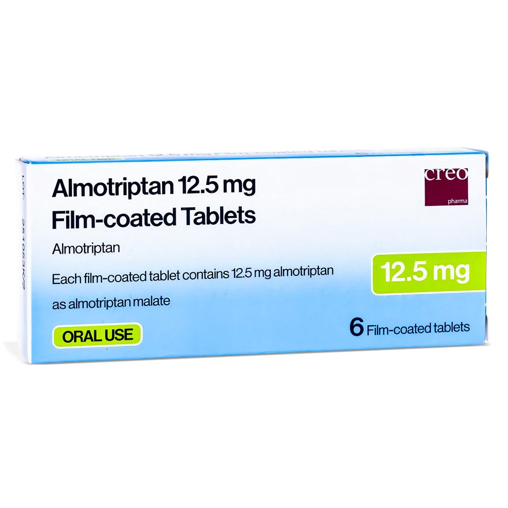 Almotriptan 12.5mg product packaging