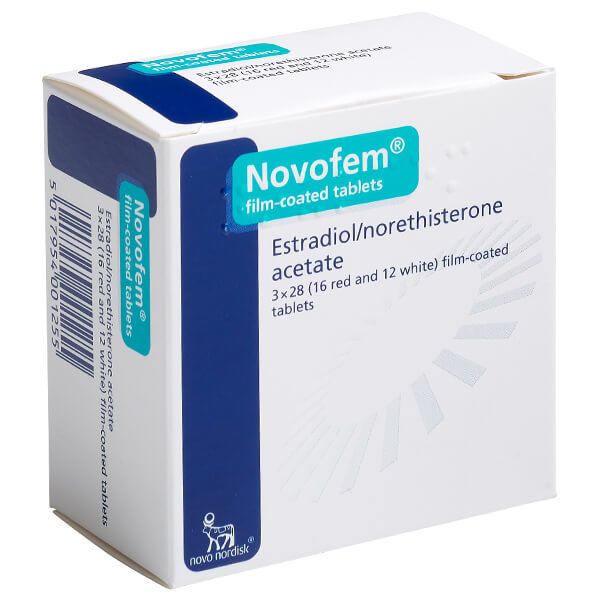 Novofem 1mg/1mg product packaging