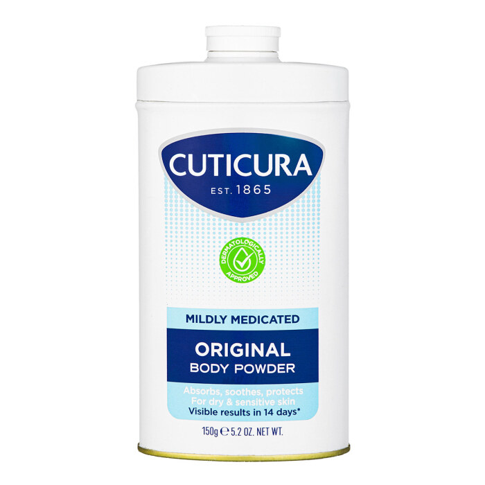Cuticura Mildly Medicated Body Powder 250g product packaging