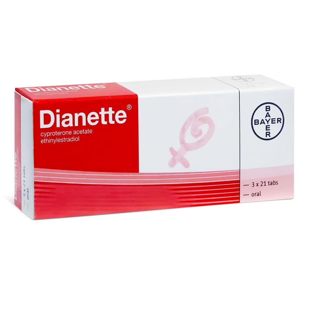 Dianette 35mcg/2mg product packaging