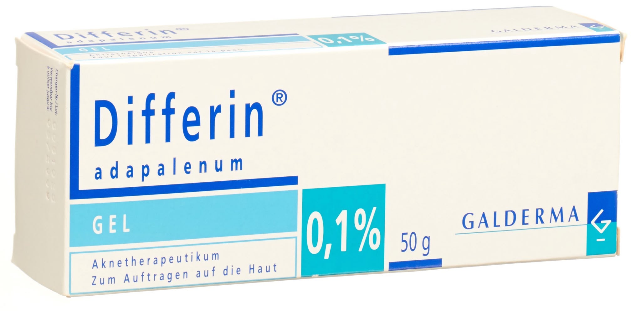 Differin Gel 0.1% product packaging