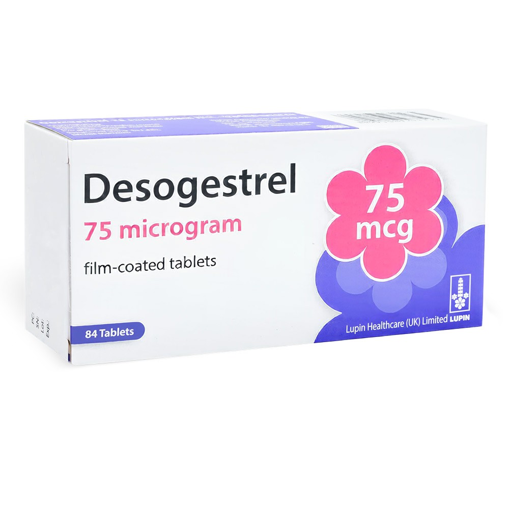 Desogestrel 75mcg product packaging