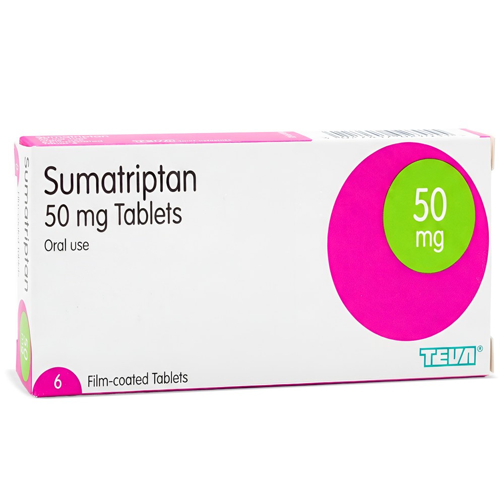 Sumatriptan 50mg product packaging