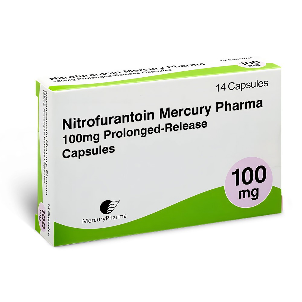 Nitrofurantoin 100mg product packaging