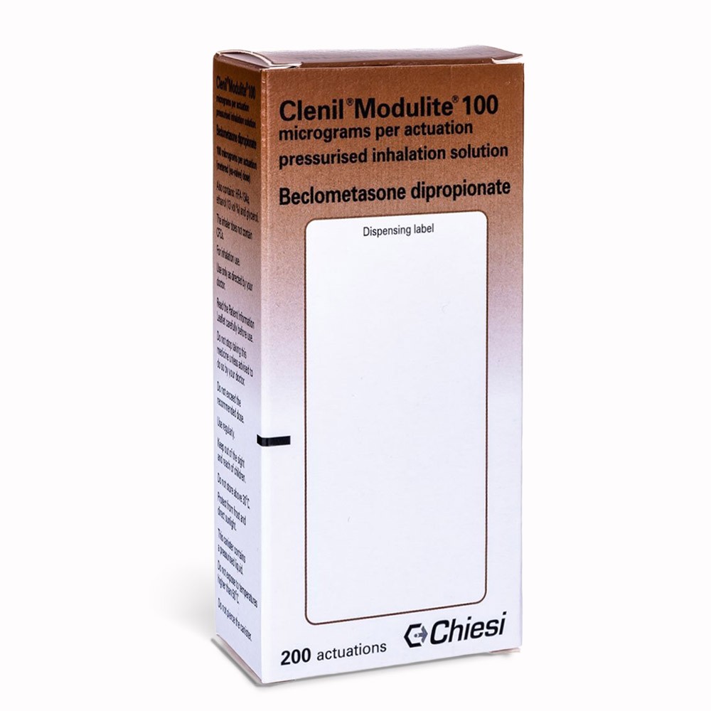 Clenil Modulite 100mcg product packaging