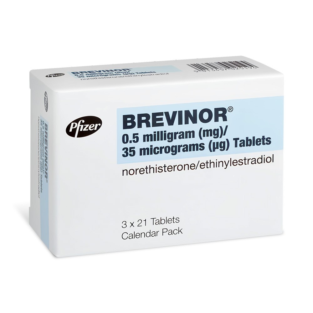 Brevinor 35mcg/500mcg product packaging