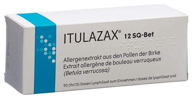 Itulazax 12 SQ-Bet product packaging
