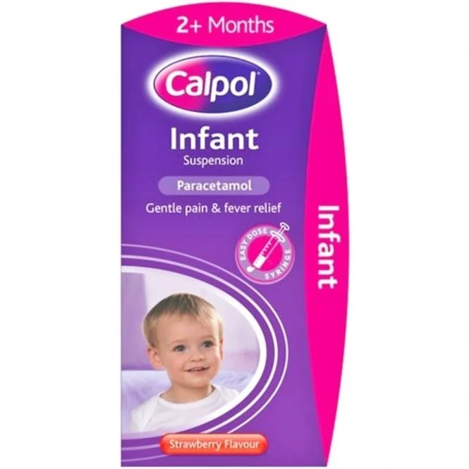 Calpol Infant Original Suspension 120mg/5ml, 100ml product packaging