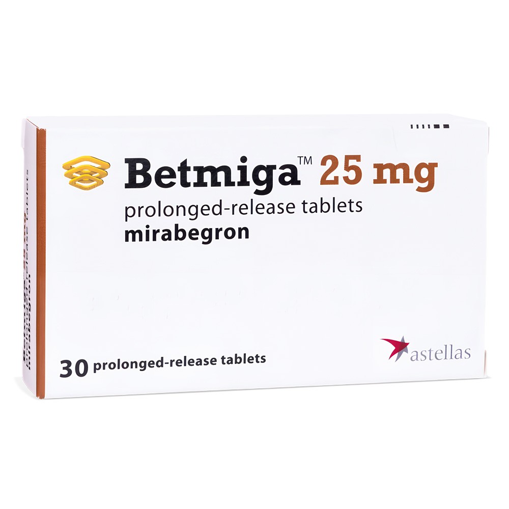 Betmiga 50mg product packaging