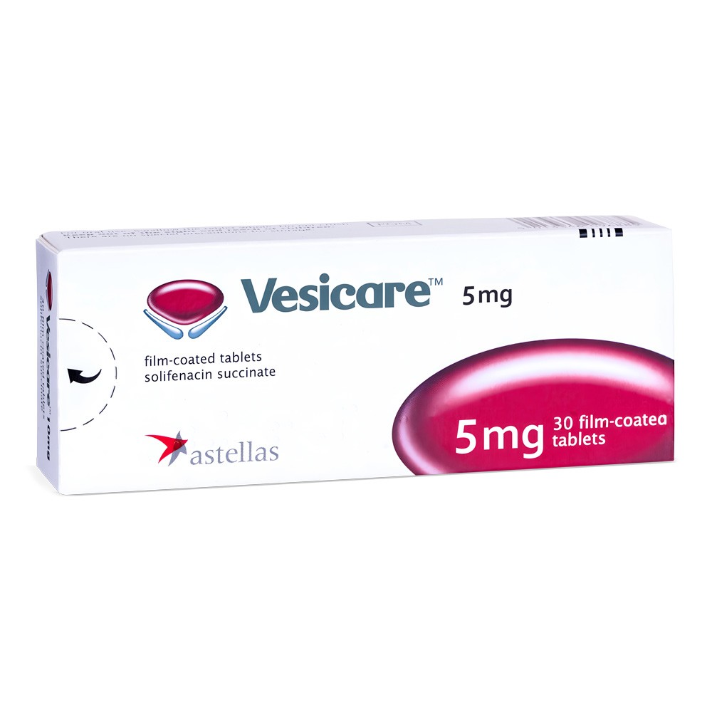 Vesicare 5mg product packaging