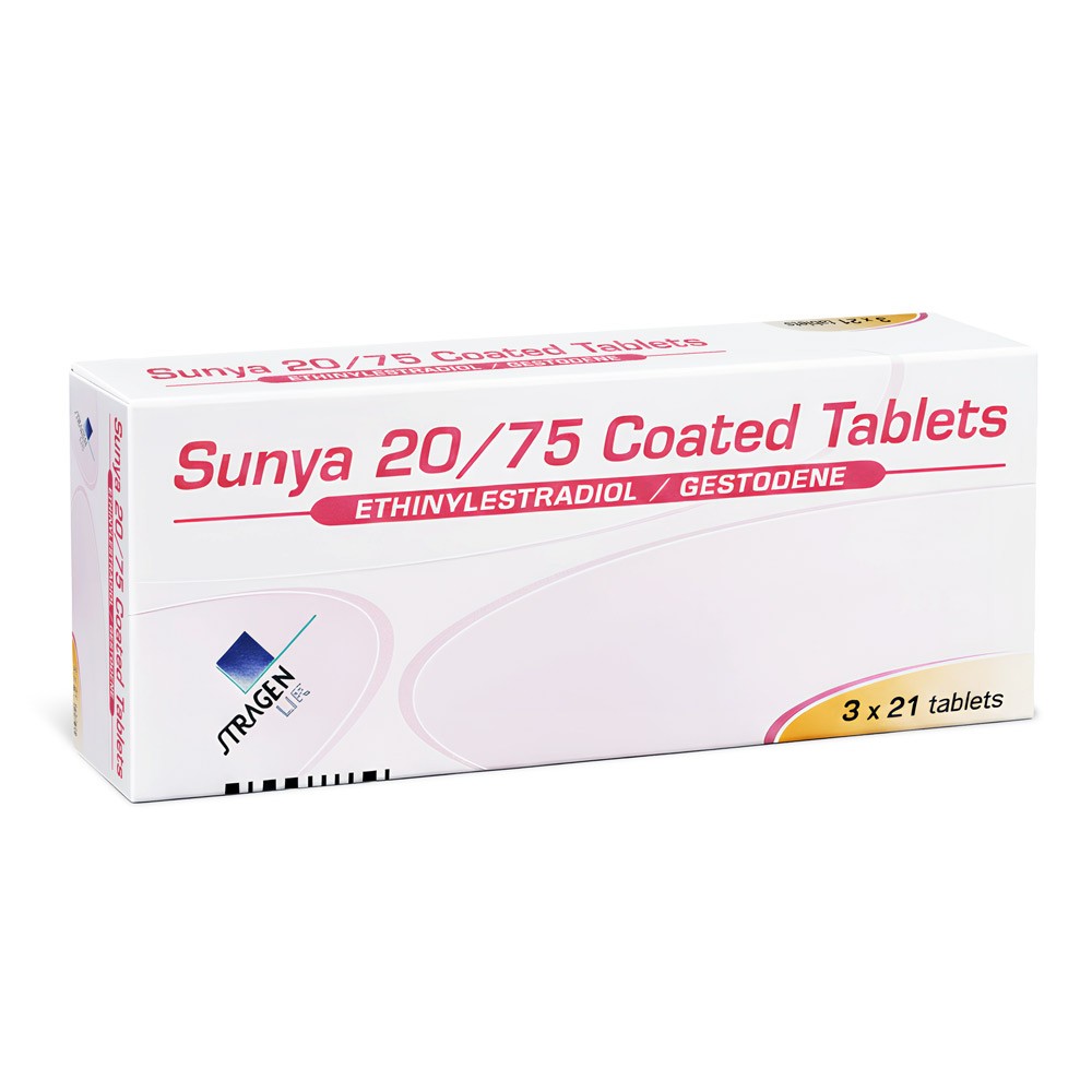 Sunya 20mcg/75mcg product packaging