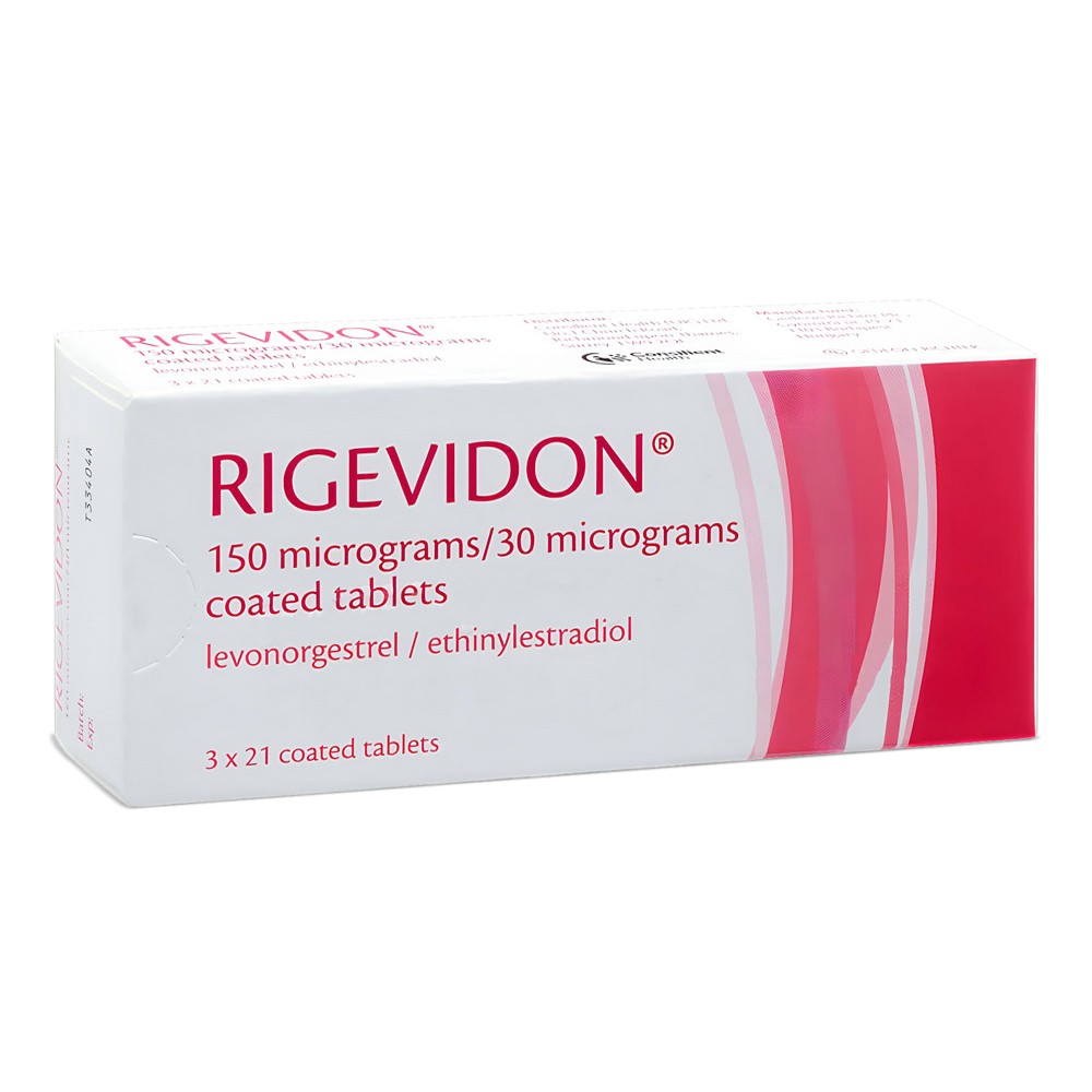 Rigevidon 30mcg/150mcg product packaging
