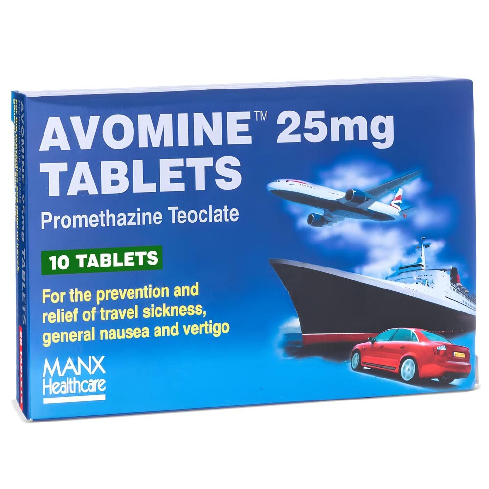 Avomine 25mg product packaging